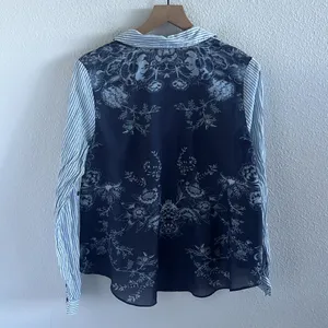 Free People Party in the Back Button Down Lightweight Top Blouse Medium thumbnail 4