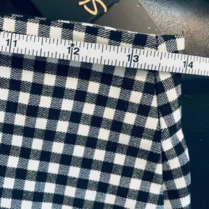 Women’s Shinestar Black And White Checkered Skirt Size M NWT thumbnail 7