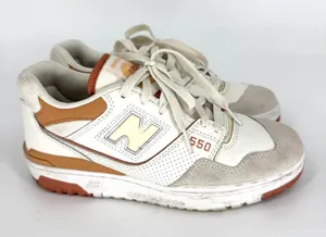 New‎ Balance 550 Au Lait Sneakers Beige Burnt Orange Size 7.5 thumbnail 1