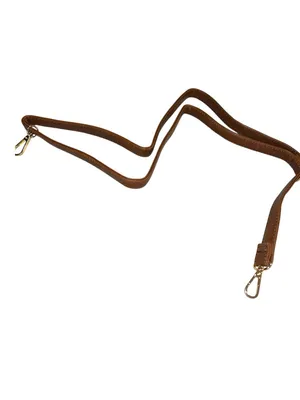 Light Brown faux or real ? Adjustable replacement Bag Strap with Gold Hardware thumbnail 2
