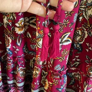 Altar’d State Red Floral Dress size medium thumbnail 9