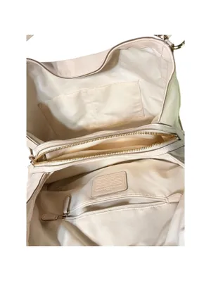 Coach Leather Shoulder Bag Classic Elegant Cream Medium thumbnail 7