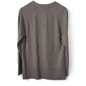 Banana Republic Wool Womens Taupe Brown V-Neck Button Front Pocket Cardigan thumbnail 2