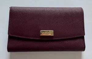 Kate Spade Laurel Way Saffiano Leather Clutch Phone Wallet Plum thumbnail 1