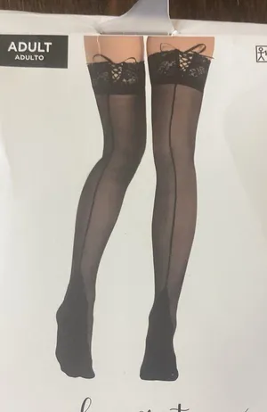 Corset Top Black Thigh High Stockings thumbnail 2