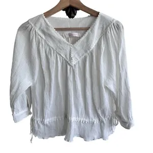 See By Chloe blouse M georgette chiffon crystal white‎ top thumbnail 1