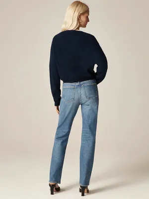 J. Crew Nipped straight high rise jean in semi stretch Bangkok med wash 28” thumbnail 12