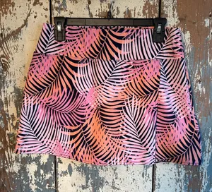Tommy Bahama Everyday Active Tropical Pink Palm Print SKort Skirt, size Medium thumbnail 1