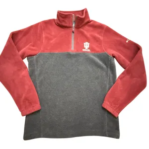 Columbia Fleece Quarter Zip Fleece Pullover IU Indiana Hoosiers‎ Size SMALL thumbnail 1