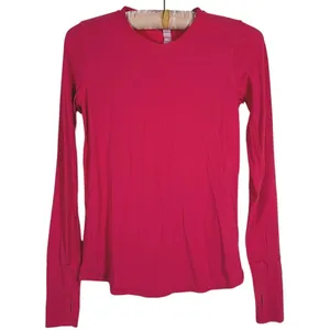 Lululemon Sunaway Runaway Long Sleeve Top Size 4 Pink Running Training Fitness thumbnail 2