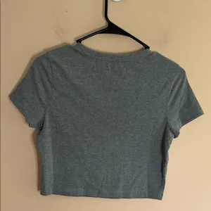 wild fable Heather Grey Cropped Crew Tee thumbnail 4