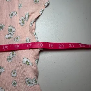 Altar'd State Pink Daisy‎ Floral Kloey Babydoll Dress Large Flutter Sleeve thumbnail 8