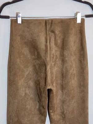Zara Brown Faux Suede Skinny Ankle Pants Size Medium thumbnail 5