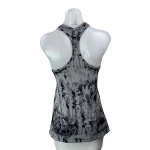Lululemon Women's Black Tie Dye Scoop Neck Racerback Athletic Tank Top Size M thumbnail 3