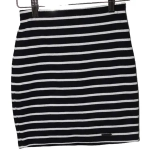 Abercrombie & Fitch Navy Blue White Striped Cotton Pencil Mini Skirt Size XS thumbnail 2