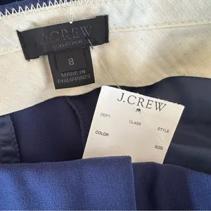 J. Crew Trousers Pants Pleated NEW Women’s 8 Blue Professional Dress Pants thumbnail 7