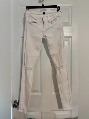 Vervet Flying Monkey White Ripped High-Rise Skinny Jeans thumbnail 2