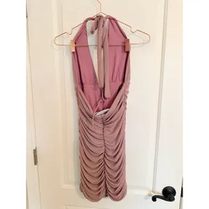 Princess‎ Polly Carly Mini Dress Women Size 10 Purple New Ruched Halter Bodycon thumbnail 5