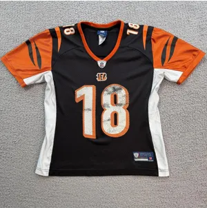 Vintage Cincinnati Bengals AJ Green #18 NFL Jersey Womens M Black Football Y2K thumbnail 1
