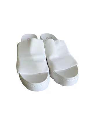 Dr. Scholl's Check Doubts White Platform Wedge Women's Sandal Size 8 #B1293 thumbnail 3