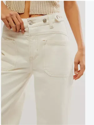 Free People We The Free Palmer Jeans Eggshell – Size 30. thumbnail 3