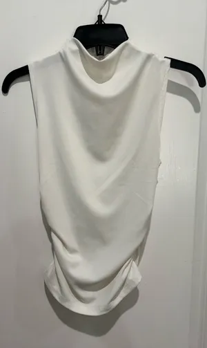SheIn Chic White Sleeveless Tank Top, Sz S thumbnail 1