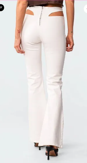 Edikted Kira Cut-Out Flared Jeans thumbnail 5