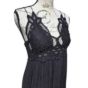 Free People -1211 Women's One Adella‎ Slip Lace Dress in Black Size Small thumbnail 5