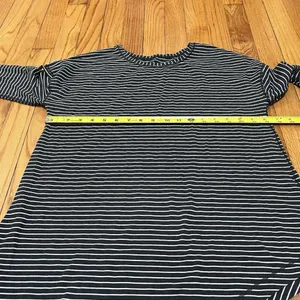 Lululemon To The Point Long Sleeve Modern Stripe Heathered Black‎ White thumbnail 8
