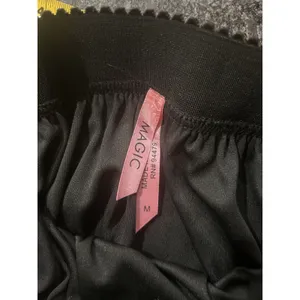 Magic Black Lined Skirt floral embroidery Size Medium Whimsygoth Witchy Boho thumbnail 3