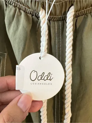 ODDI Los Angeles Olive Boho Balloon Jogger Pants Plus Size 3X Utility thumbnail 4