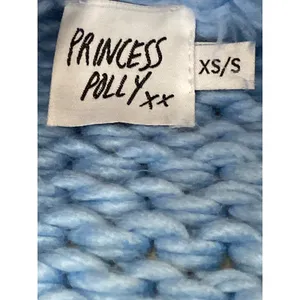 Princess Polly Lester Womens Blue Crochet Long Sleeve Cardigan Sweater Top Sz XS thumbnail 5