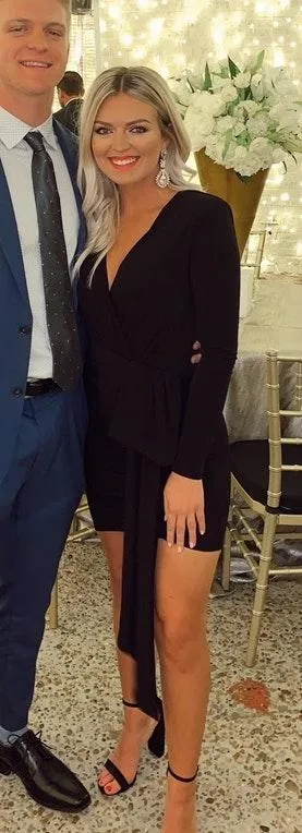 Lulus Long Sleeve Bodycon Ruched Dress thumbnail 3