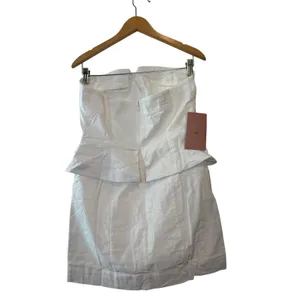 BHLDN White‎ Strapless Vest Mini Dress NWT Size M Bridal thumbnail 4