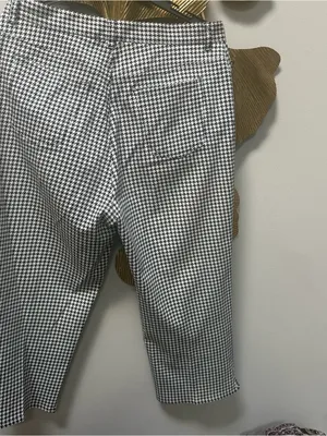 Lauren Ralph Lauren black and white houndstooth capri dress pants 14 thumbnail 5