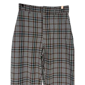 Free People Women's Plaid Wide Leg High Rise Trouser Pants Size 6 Boho Preppy‎ thumbnail 5