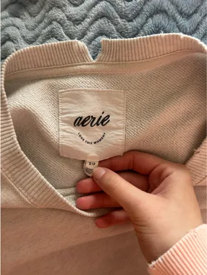 Aerie Sweatshirt Crewneck Oversized Pullover Comfy thumbnail 3