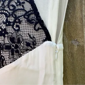 NWT Anthropologie Maeve Lace T-Shirt Dress Black White XS thumbnail 5