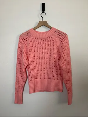 J.CREW Pointelle Open Knit Crew Neck Sweater thumbnail 3