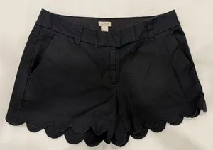 J Crew linen black shorts sz 2 thumbnail 1