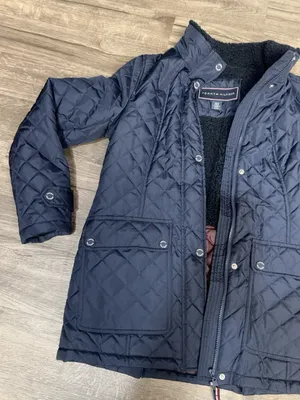 Tommy Hilfiger Women’s Navy Quilted Jacket Sherpa Lined Size S thumbnail 4