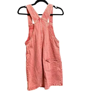 Mango Pocket Denim Pinafore Dress Faded Red/Pink Sz 2 Soft Girl Vibes Y2K‎ Era thumbnail 5