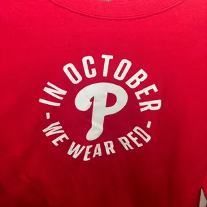 Philadelphia Phillies red October crewneck thumbnail 2