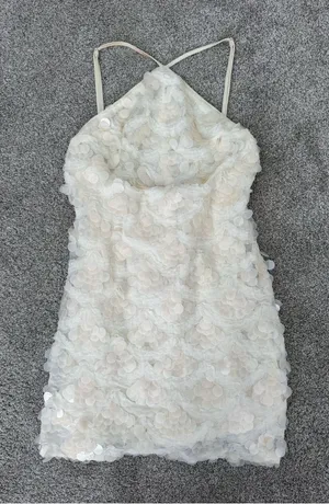 SheIn Ivory Sequin Mini Dress thumbnail 1