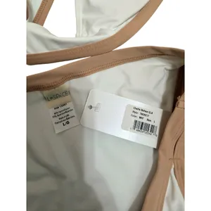 L Space Farrah White Tan top S Charlie bottom L High Leg Bikini Set‎ Swimwear S thumbnail 7