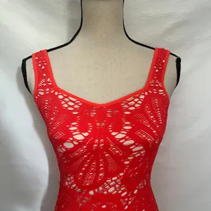 Intimately Free People Crochet Coverup Dress Sz M/L Festival Boho Resort Y2K thumbnail 4