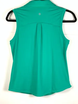Athleta Advantage Polo Tank Top XS Teal Green Sleeveless Golf Tennis Performance thumbnail 12