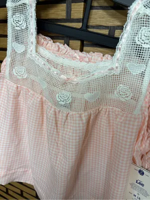 Lee pink and white pajama set size medium thumbnail 5