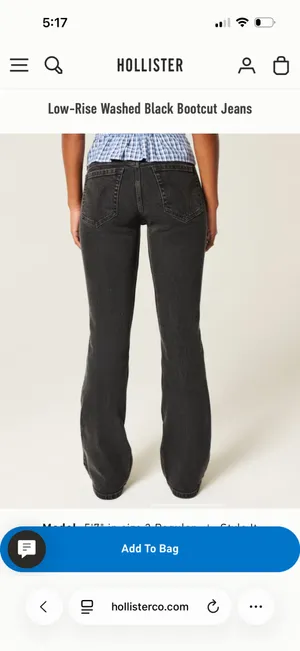 hollister black low rise bootcut jeans thumbnail 2