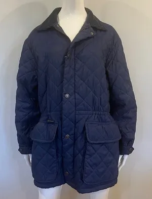 Hunting World New York Quilted Navy Jacket thumbnail 1